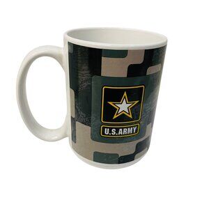 U.S. Army Camouflage Ceramic Mug 11 oz With Logo & Goarmy 4 1/2"